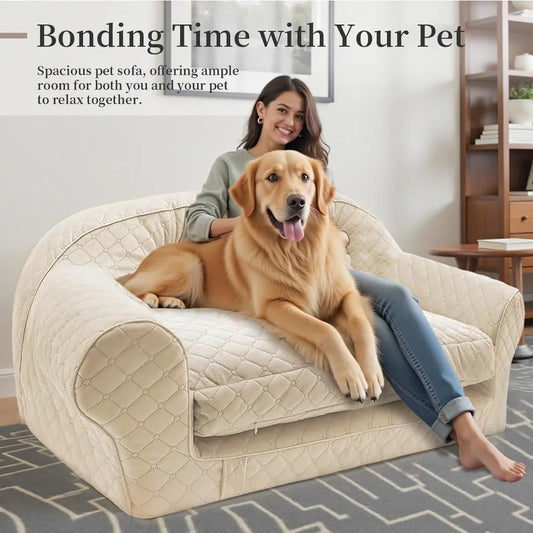 Dog Sofa Bed, Luxury Pet Couch with Removable Cover,Soft and Comfortable Dog Bed Mat for Small and Medium Dogs or Cats