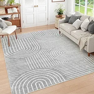 Abstract 8x10 Area Rugs for Living Room and Bedroom Soft Washable Non Slip Modern Dining Room Rug