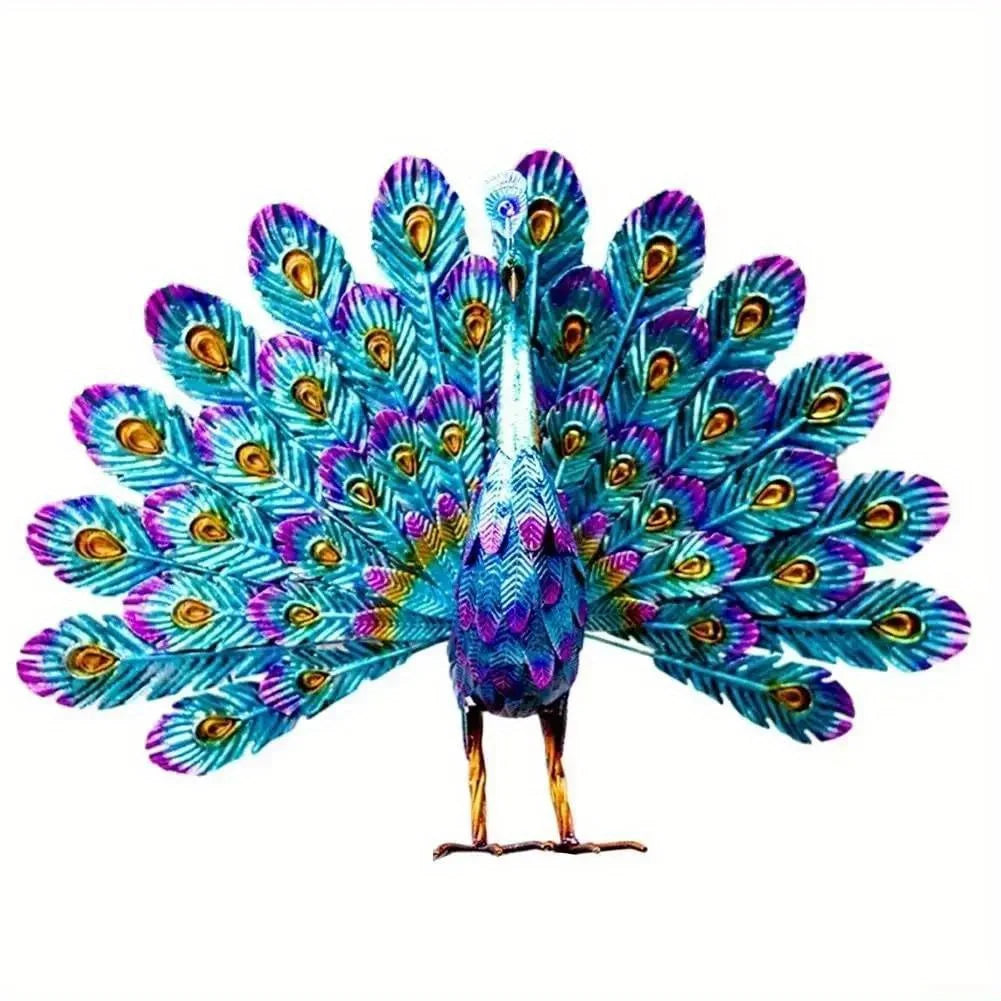 Exquisite Peacock Statue Large Metal Animal Sculpture Crafts Ornaments