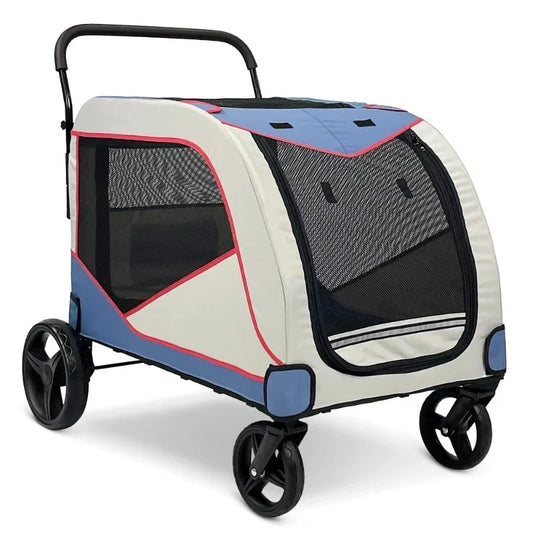 Pet Stroller for Large or 2 Dogs Cats Jogger Wagon with 4 Wheels