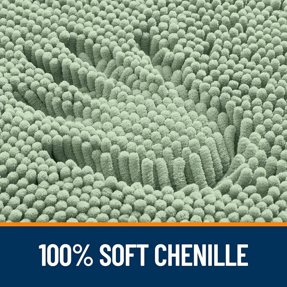 Bathroom Rugs 30X20, Extra Soft Absorbent Chenille Bath Rugs, Rubber Backing Qui Dry, Hine Washable Bath Mats For Bathroom