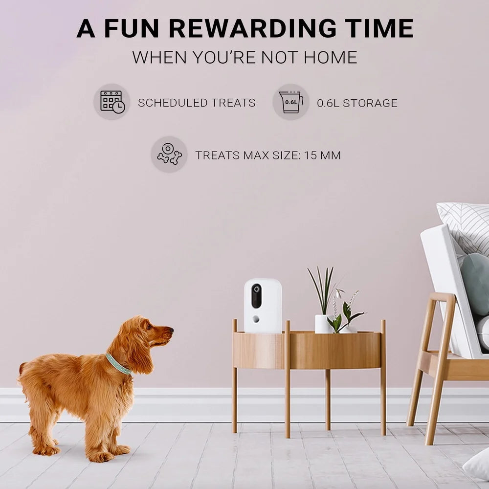 App Enabled Automatic Pet Treat Dispenser With HD Camera Two Way Audio Motion Sensor Interactive Feeder For Cats And Dogs