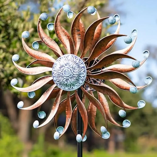 84 Inch Metal Wind Spinner Yard and Garden Decor Large Outdoor Windmill Art Rust Resistant Waterproof 360 Degree