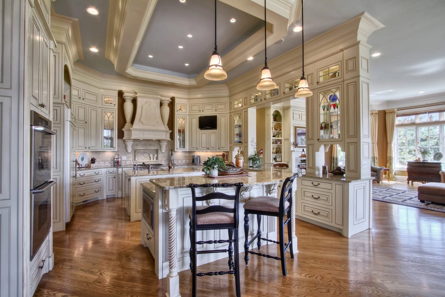 Solid Wood Kitchen Furniture Modular Cabinets with Plywood Carcase and Various Accessories
