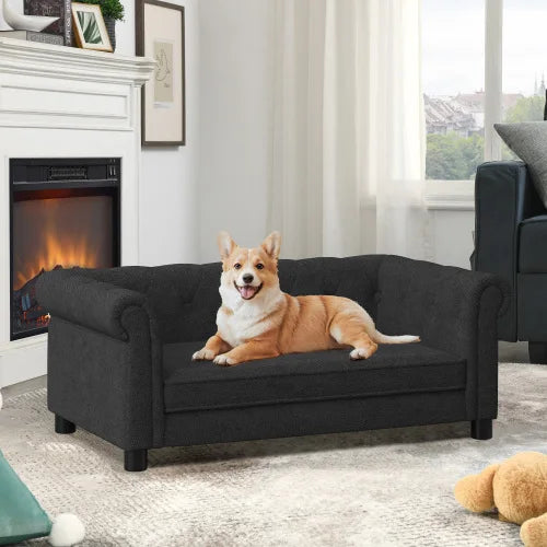 Elegant Rectangle Pet Bed for Small and Medium Dogs Durable Elevated Dog Sofa Bed Comfortable Dog Couch