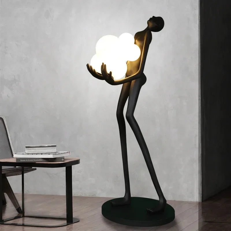 Nordic Humanoid Floor Lamp Sculpture Design Exhibition Hall Decoration Living Room LampS Styling Lamp Halloween Lamp BedroomLamp