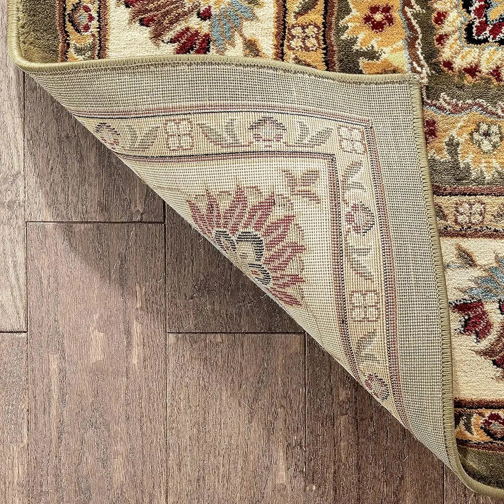 Timel Collection Abbasi Green 2X7 Runner Luxurious Oriental Traditional Area Rug Perfect For Living Room Bedroom Or Dining Room