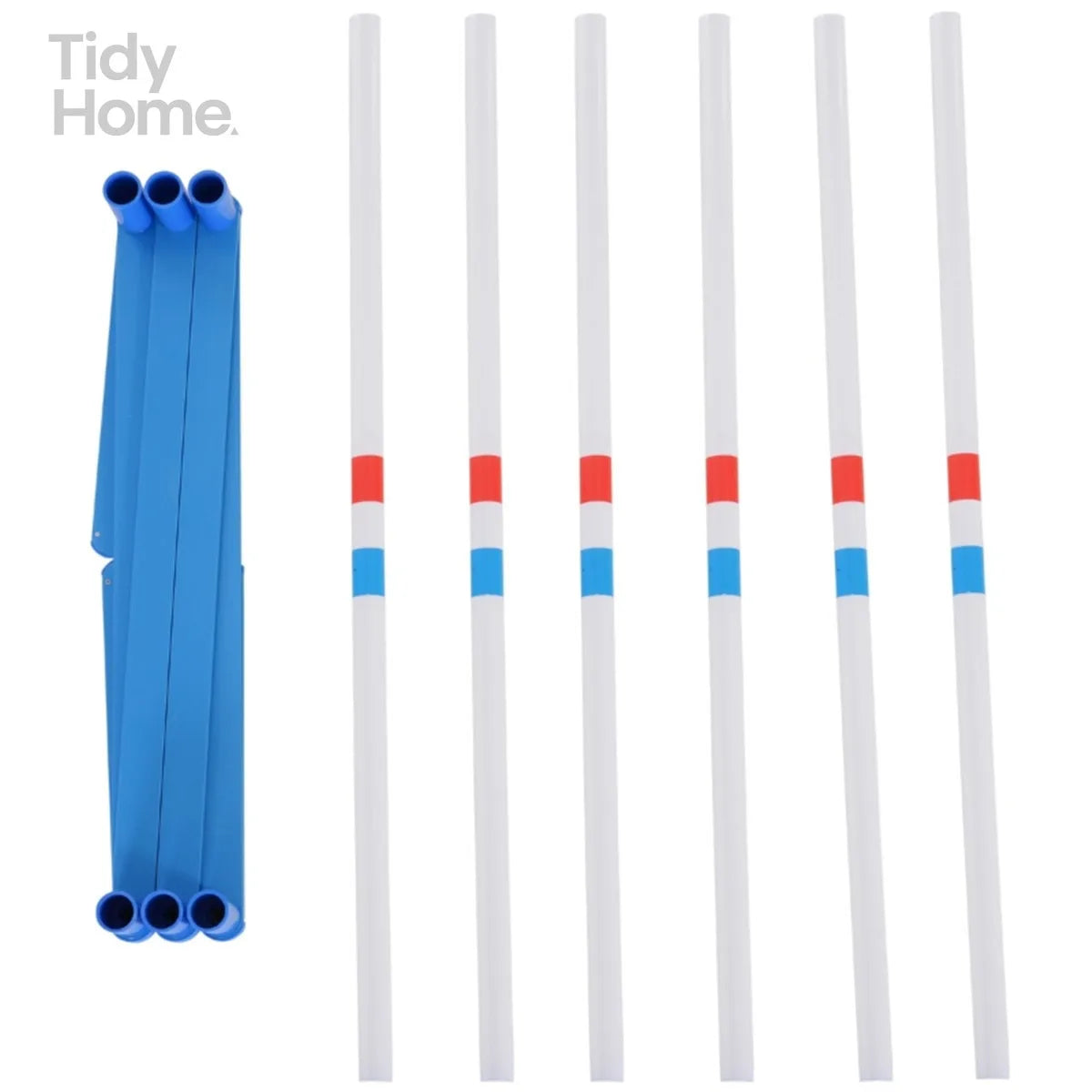 Dog Outdoor Exercise Training Set with 6 Poles and Storage Bag for Agility Training