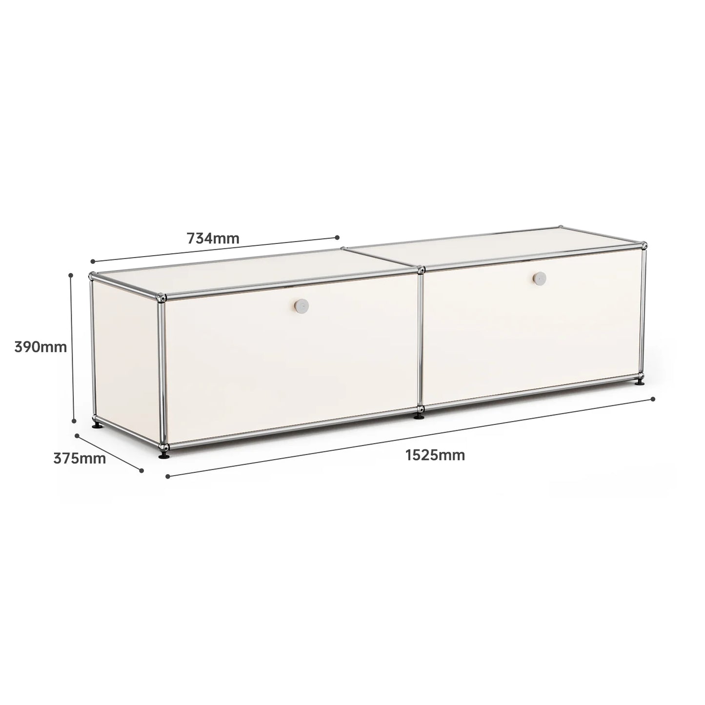 Sideboard Haller Cabinet Stainless Steel Metal Board Living Room Cabinet Storage Shelf Modular Furniture Storage Cabinet