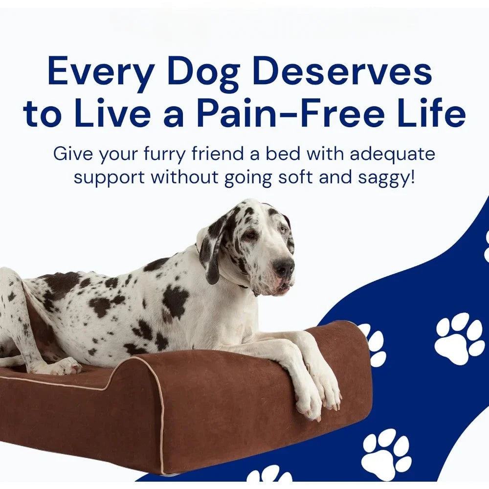 Orthopedic Dog Bed Memory Foam Dog Bed for Arthritic and Elderly Dogs Machine Washable Dog Bed with Waterproof Liner Large