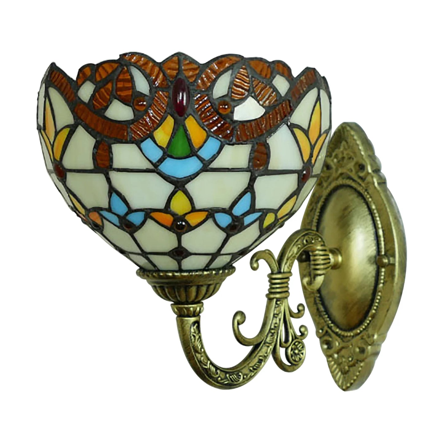 Baroque Wall Light With Glass Shade Rust Proof And Corrosion Resistant Soft And Comfortable Lighting Easy To Install